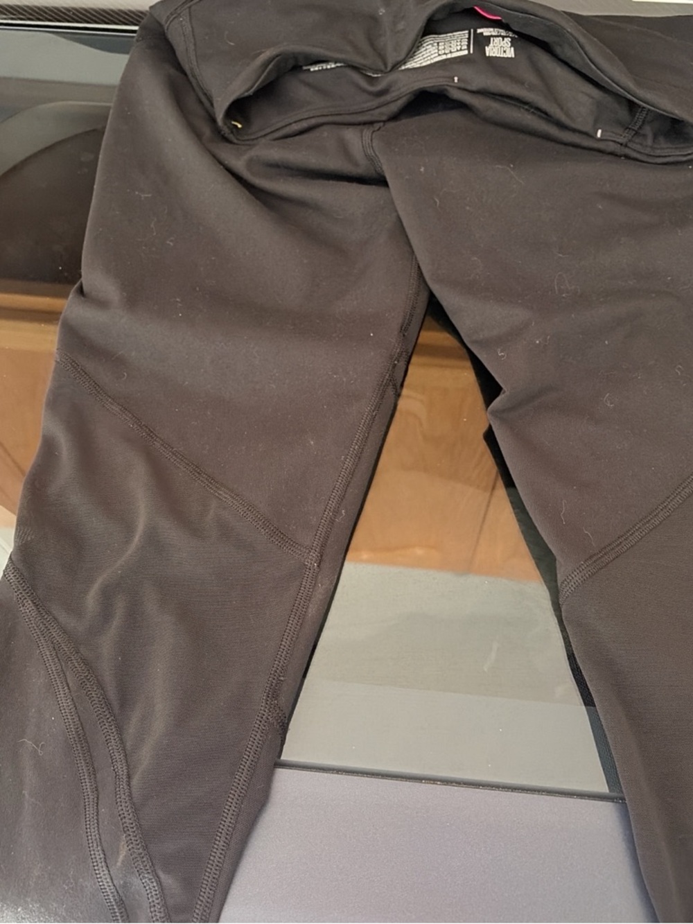 Victoria's Secret Black Women's Leggings with Panel Stitching